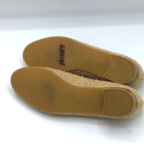 Stuart Weitzman Slipbeads Suede Studded Loafers Size 8 - Picture 11 of 13